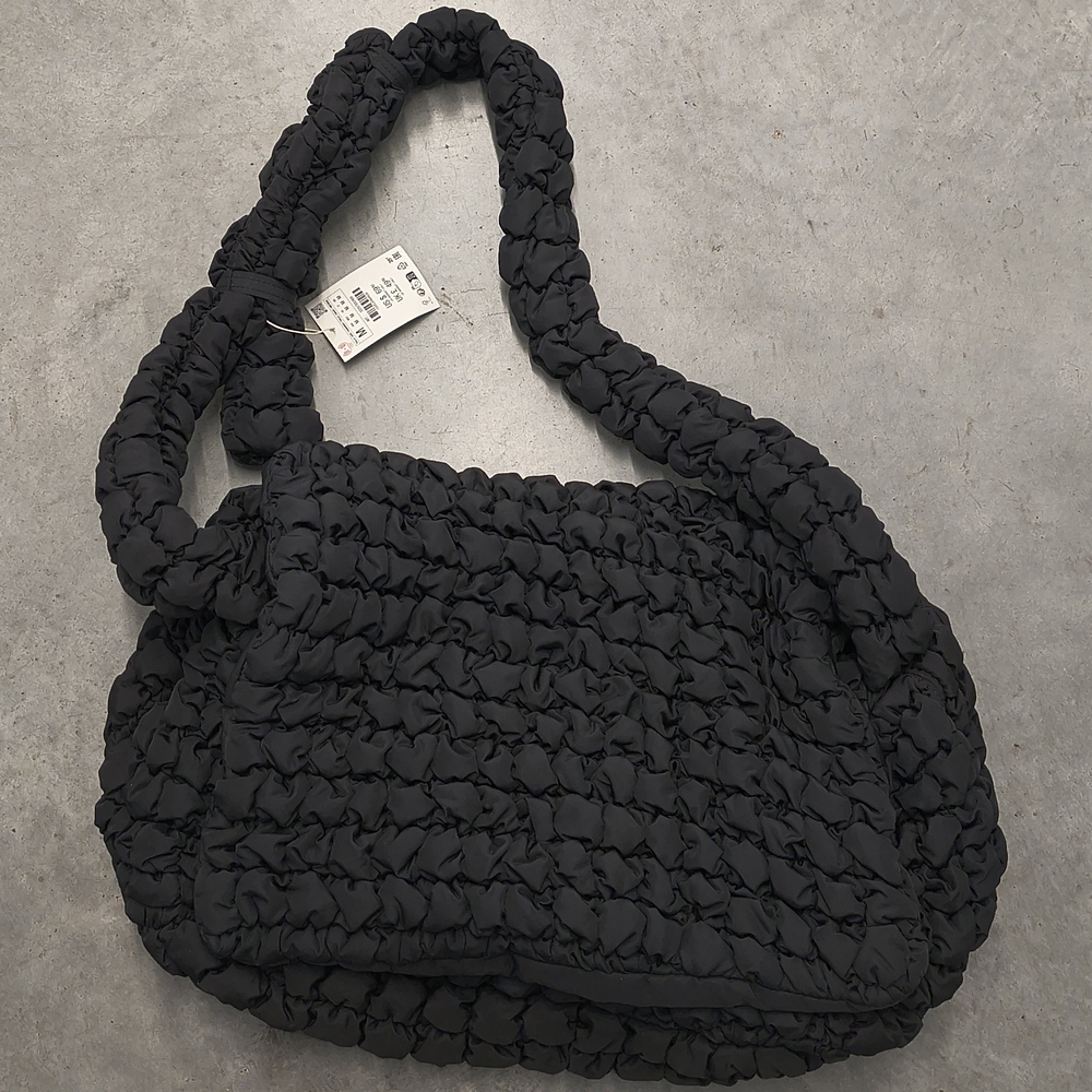 Zara Unisex XL Puffer Messenger Bag